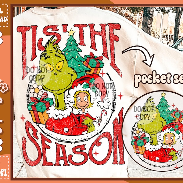 Tis The Season PNG, Merry Grnchmas PNG, Funny Christmas Png, Retro Christmas PNG, Christmas Vibes, Retro Sublimation, Trendy Christmas Png