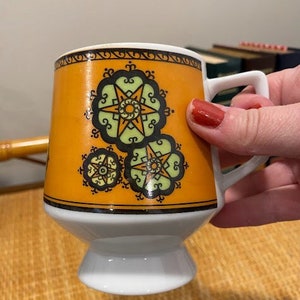 Vintage MCM Footed Coffee/Tea Mug - Retro Mug Gift Item