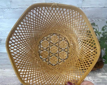 Vintage Woven Wicker Storage Basket