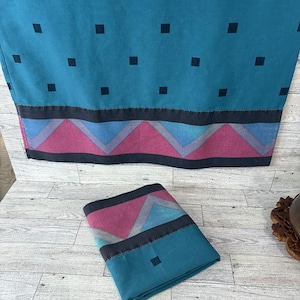 Vintage JP Stevens & Co. Set of Standard Pillowcases Bed Linen 60&#39;s, 70&#39;s - Geometric Pattern Jewel Tone Pillowcases, set of Two