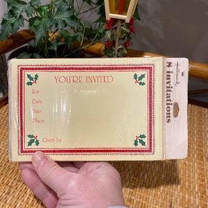 Vintage Hallmark Holiday Einladungen - Set von 8 Einladungen