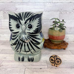 Vintage Mexican Tonala Ceramic Pottery Owls - YOUR CHOICE - Hand Painted Folk Art Mexican Pottery