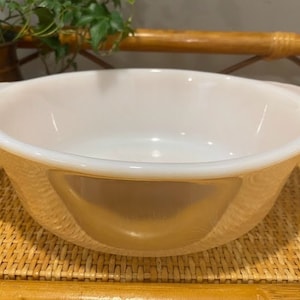 Vintage Fire King Peach Luster Ware Casserole Dish - Free Shipping