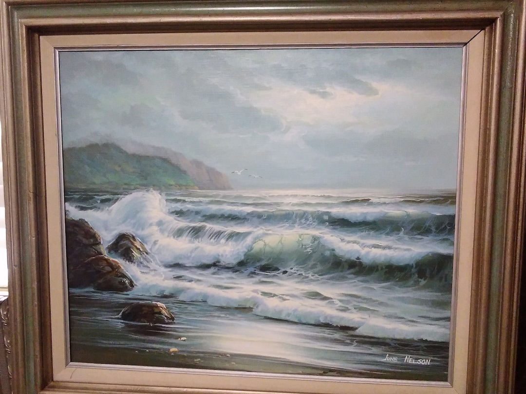 Original June Nelson Signed Painting Etsy
