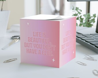 Lite is Beautiful Pink Lana Del Rey Quotes Bloc-notes Post-it autocollants Notes