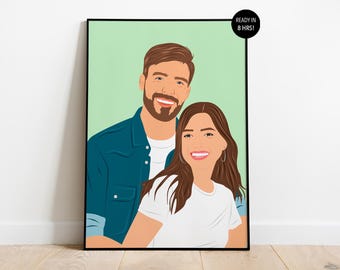 Faceless Portrait, custom illustration, personalised photo, photo illustration, personalised portrait, boyfriend gift, girlfriend gift