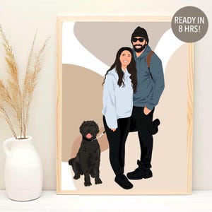 Benutzerdefinierte Familienporträt, Gesichtslose Porträt Druck, Familien Porträt Illustration, Benutzerdefinierte Porträt vom Foto, Cartoon Porträt, Familien Geschenk