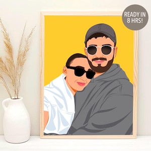 Faceless Portrait, individuelle Illustration, personalisiertes Foto, Foto Illustration, personalisiertes Porträt, Geschenk Freund, Freundin Geschenk