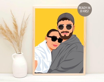 Faceless Portrait, custom illustration, personalised photo, photo illustration, personalised portrait, boyfriend gift, girlfriend gift