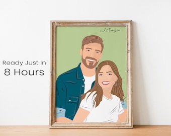 Faceless Portrait, custom illustration, personalised photo, photo illustration, personalised portrait, boyfriend gift, girlfriend gift