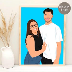 Niestandardowy portret przyjaciela, portret bez twarzy, prezent urodzinowy dla najlepszego przyjaciela, niestandardowa ilustracja, spersonalizowany prezent dla najlepszego przyjaciela, prezent świąteczny