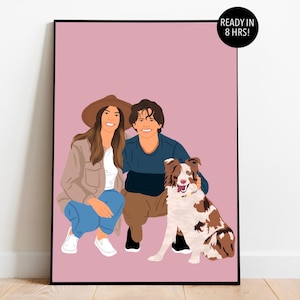 Portret bez twarzy, niestandardowa ilustracja, spersonalizowane zdjęcie, ilustracja ze zdjęcia, spersonalizowany portret, prezent dla chłopaka, prezent dla dziewczyny