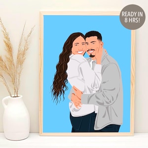 Faceless Portrait, individuelle Illustration, personalisiertes Foto, Foto Illustration, personalisiertes Porträt, Geschenk Freund, Freundin Geschenk
