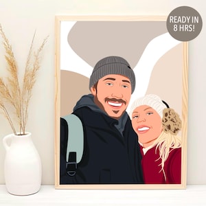 couple portrait, gift for couple, faceless portrait, engagement drawing, boyfriend portrait, family portrait, custom gift, Faceless Gift