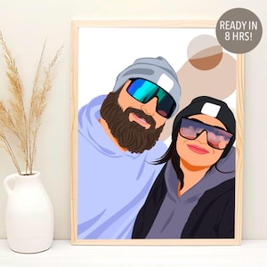 Faceless Portrait, custom illustration, personalised photo, photo illustration, personalised portrait, boyfriend gift, girlfriend gift
