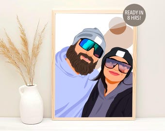 Faceless Portrait, custom illustration, personalised photo, photo illustration, personalised portrait, boyfriend gift, girlfriend gift