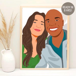 Benutzerdefiniertes Porträt, Paar Illustration, Freund Geburtstagsgeschenk, Gesichtsloses Porträt, personalisiertes Geschenk für ihn, Cartoon Porträt, Paargeschenk