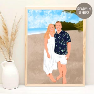 Benutzerdefinierte Paar Porträt, Geburtstagsgeschenk für Freund, Cartoon Portrait, benutzerdefinierte Porträt, personalisierte Freundin Geschenk, gesichtsloses Porträt