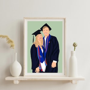 Personalized Graduation Gift, Graduation Gift For Him, Custom Portrait, Boyfriend Graduation Gift, Cartoon Illustration, College Grad Gift