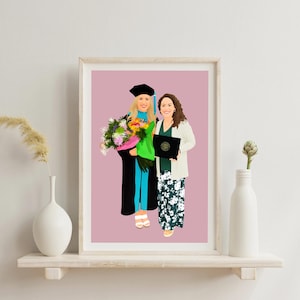 Graduation Portrait, College Graduation Gift For Daughter, Custom Portrait, High School Graduation Gift, Faceless Portrait, Gift For Her
