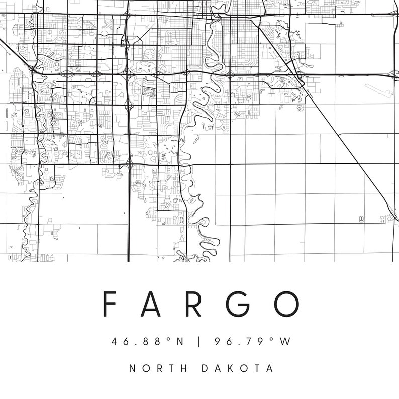 fargo-north-dakota-digital-art-map-digital-print-poster-black-and