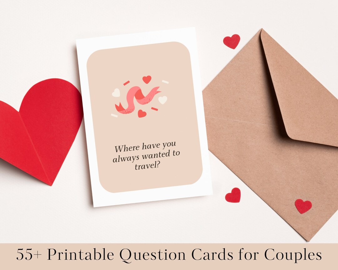 55 Printable Relationship Question Cards, Couple Deep Conversations ...