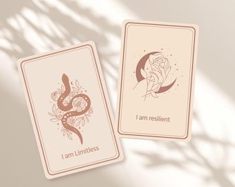 Self-Compassion Affirmation Cards, Daily Self-Love Printable, Motivation Cards for Self-Esteem, Self-Care Gift, Instant Download