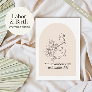 30+ Printable Mindful Birth Affirmations, Instant Download, Encouraging Birth Mantra, Labor and Birth, Mindfulness Card, Mom to Be Gift, PDF