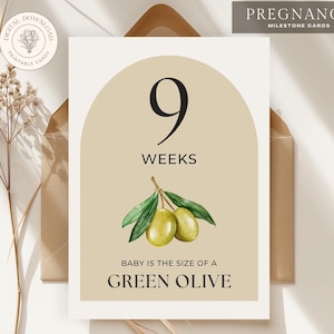 Cartes d'étapes importantes pour la grossesse, accessoires photo pour bébé, suivi de la taille du bébé avec fruits et légumes, cadeau imprimable pour les futures mamans, téléchargement PDF