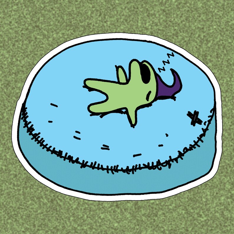 Sleepy Glep so Sleepy Laying on Bean Bag Cute Smiling Etsy