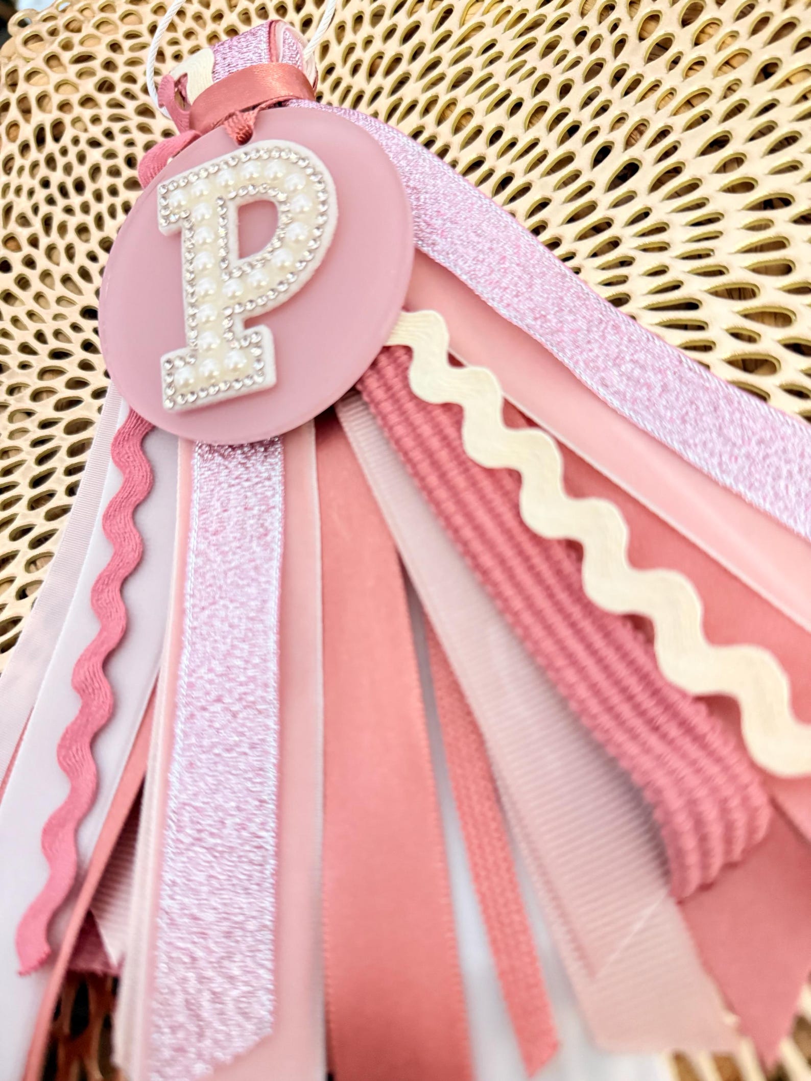 Keychains Custom Ribbons Personalized Ribbon Tassel Keychain | Custom Initial Bag Charm - Etsy
