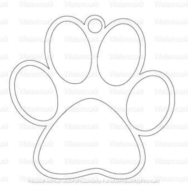 Dog Paw Ornament SVG Digital file