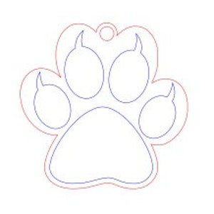 Kat Paw Ornament SVG digitaal bestand