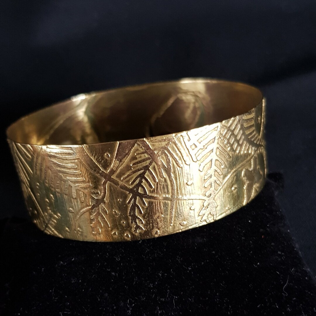 Upcycled Acid Etched Artillery Shell Bangle - Etsy