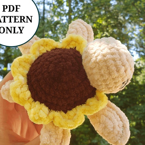 Petal the Sunflower Turtle Pattern Crochet PDF Download Etsy