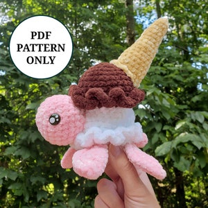 Scoops the Ice Cream Turtle Crochet Pattern PDF Download Beginner Friendly Amigurumi image 3