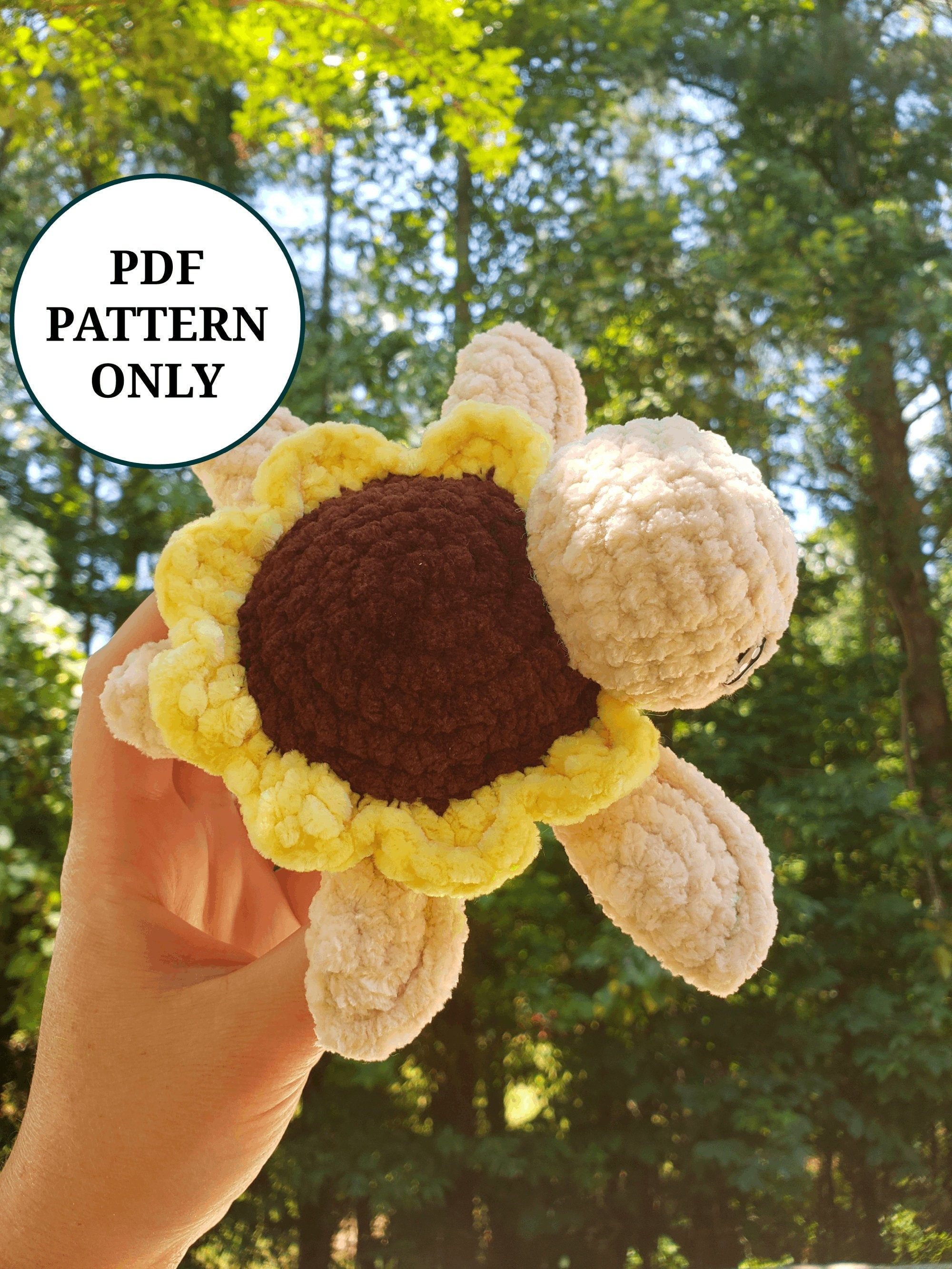 Petal the Sunflower Turtle Pattern Crochet PDF Download Etsy