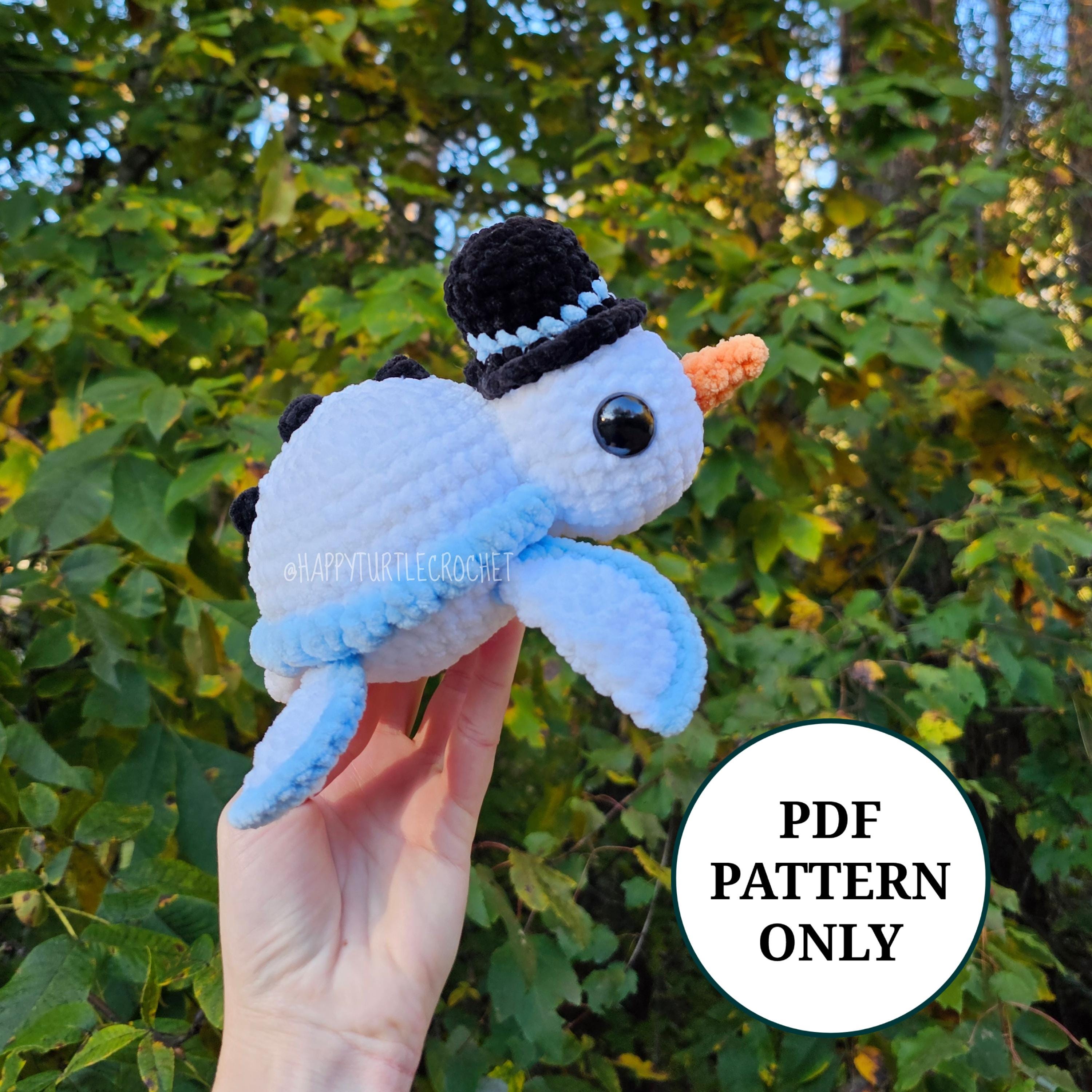 Snowman Christmas Turtle Pattern Crochet PDF Download Beginner Friendly ...