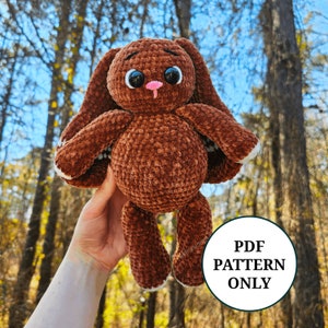 No Sew Cuddle Bunny Pattern Crochet PDF Download Beginner Friendly Amigurumi