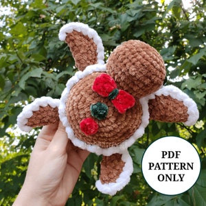 Gingerbread Turtle Pattern Crochet PDF Download Beginner Friendly Amigurumi image 1