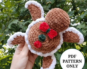 Gingerbread Turtle Pattern Crochet PDF Download Beginner Friendly Amigurumi