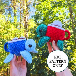 Schema tartaruga cioccolata calda all'uncinetto PDF da scaricare Amigurumi per principianti