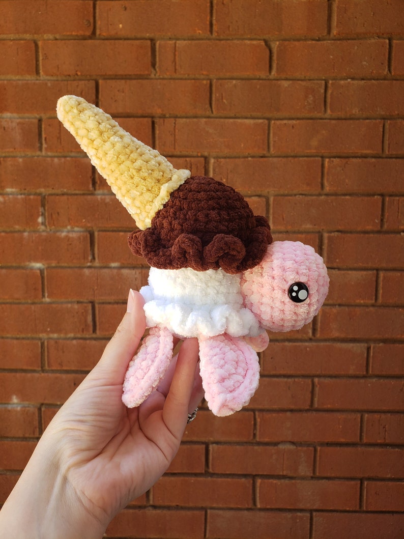 Scoops the Ice Cream Turtle Crochet Pattern PDF Download Beginner Friendly Amigurumi image 5