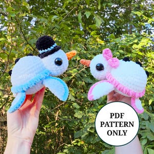 Snowman Christmas Turtle Pattern Crochet PDF Download Beginner Friendly Amigurumi