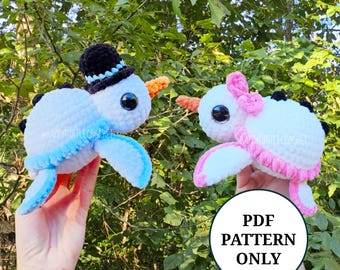 Snowman Christmas Turtle Pattern Crochet PDF Download Beginner Friendly Amigurumi