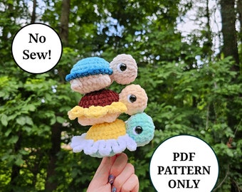 No Sew Mini Turtle Pattern Crochet PDF Download Beginner Friendly Amigurumi