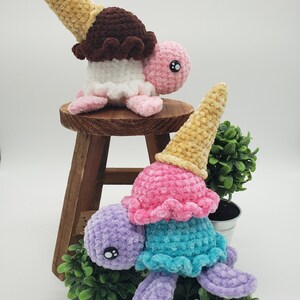 Scoops the Ice Cream Turtle Crochet Pattern PDF Download Beginner Friendly Amigurumi image 4