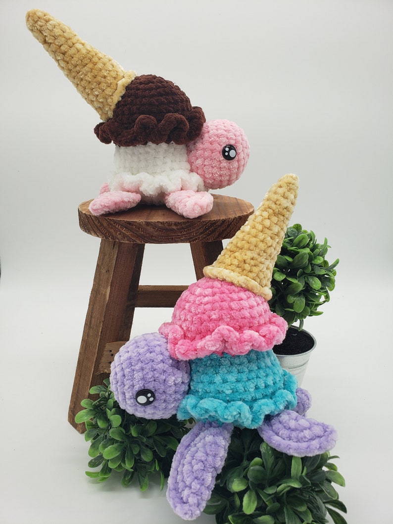 Scoops the Ice Cream Turtle Crochet Pattern PDF Download Beginner Friendly Amigurumi image 4