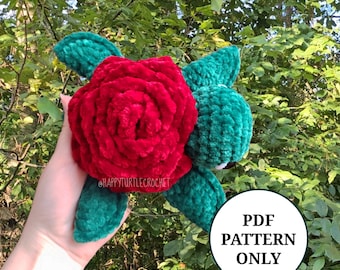 Rose Turtle Crochet Pattern PDF Download, Beginner Friendly Amigurumi