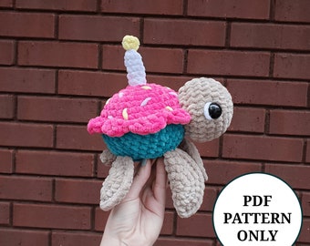 Cupcake Turtle Crochet Pattern PDF Download Beginner Friendly Amigurumi